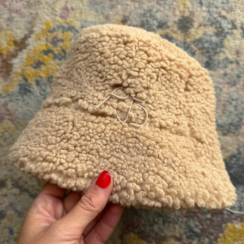 Logo-Embellished Faux Fur Bucket Hat