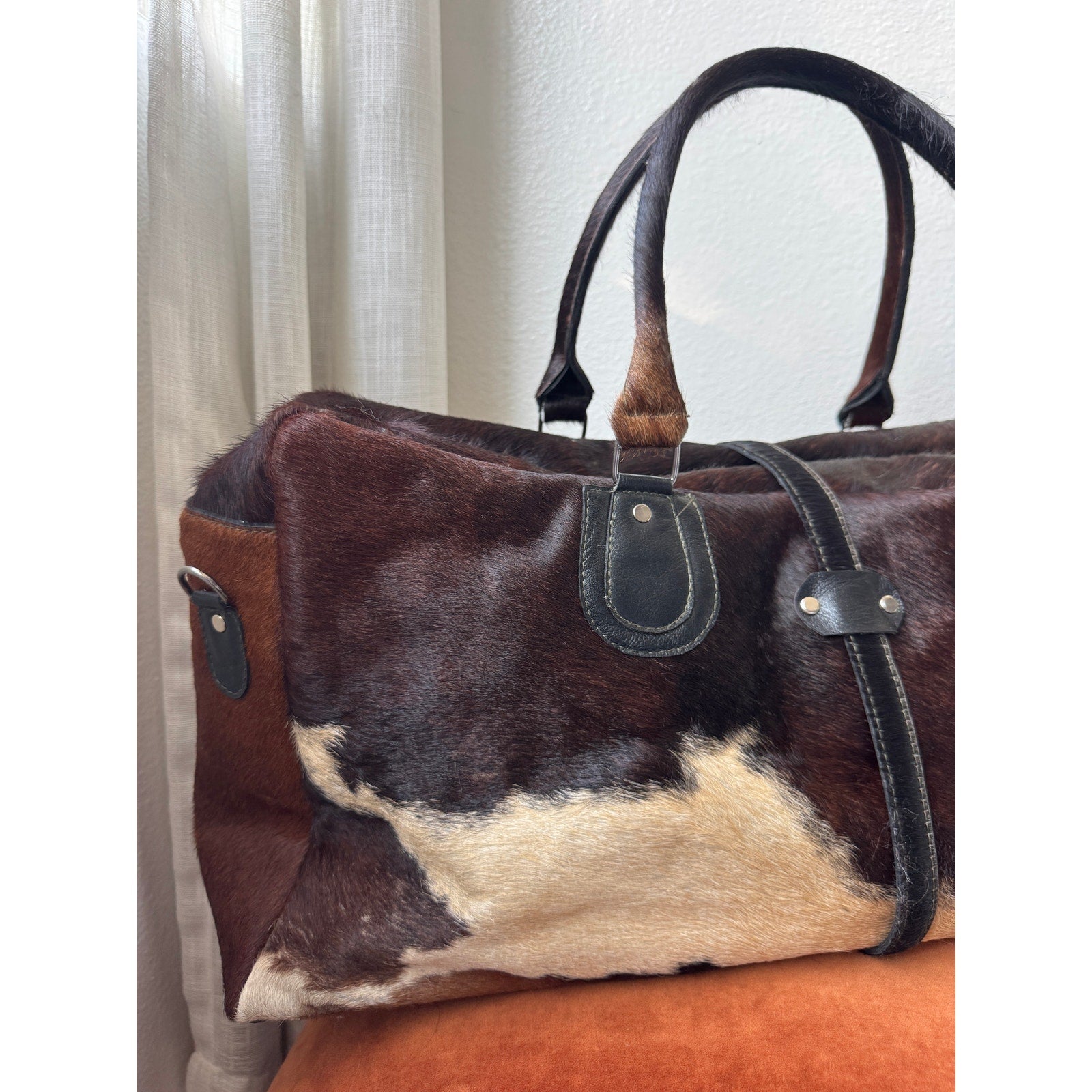 Handmade Cowhide Duffle Bag
