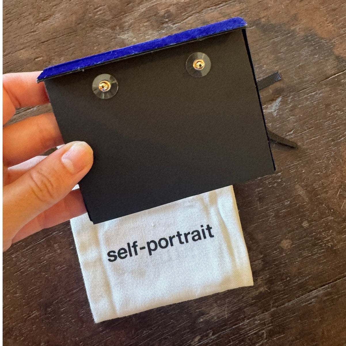 Gold Crystal Bar Earrings