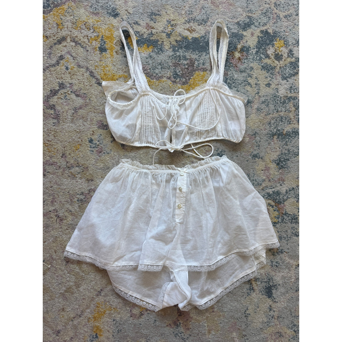Voile Camisette Top & Cheeky Shorts SET
