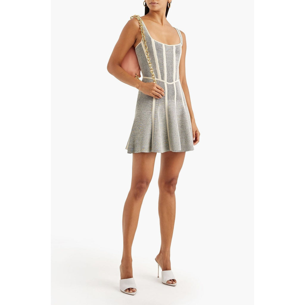 Rib Knit Corset Mini Dress