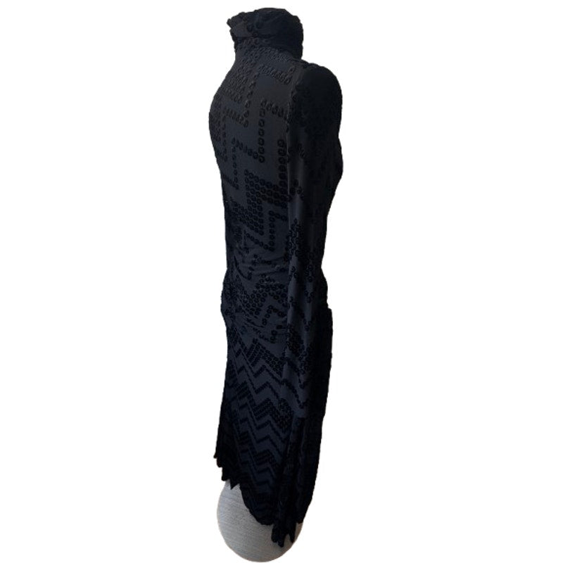 Eyelet Embroidered Jersey Dress with Twist Detail