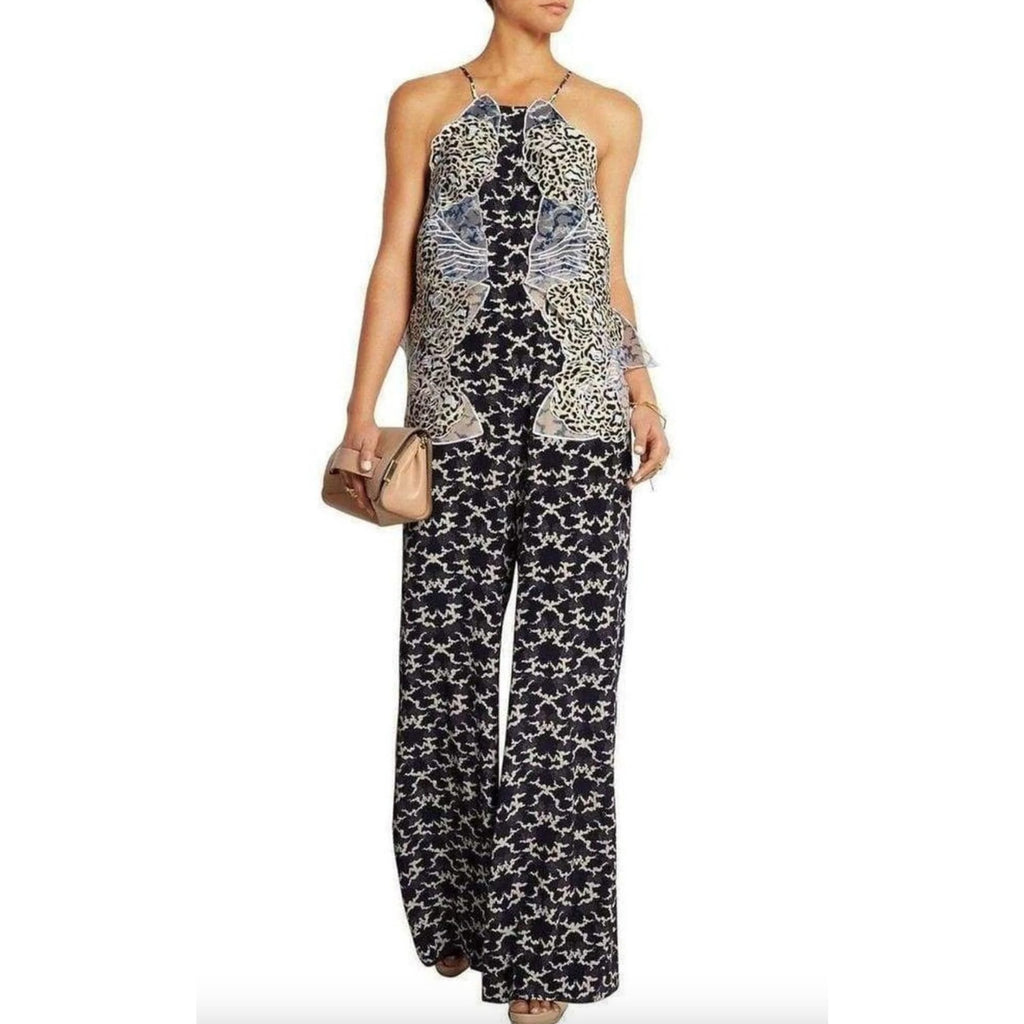 Applique Silk Jumpsuit