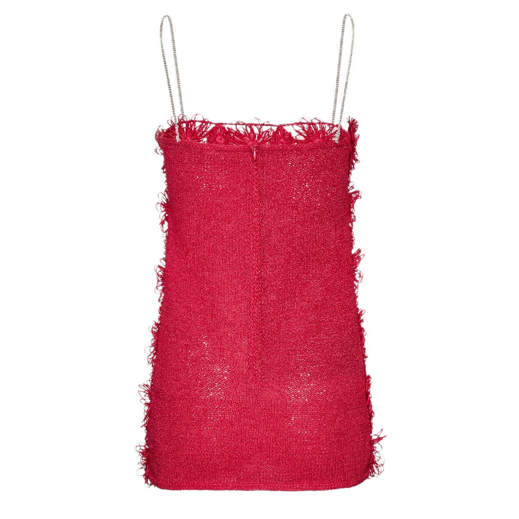 Pink Crochet Flower Mini Shift Dress