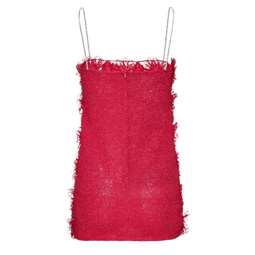 Pink Crochet Flower Mini Shift Dress