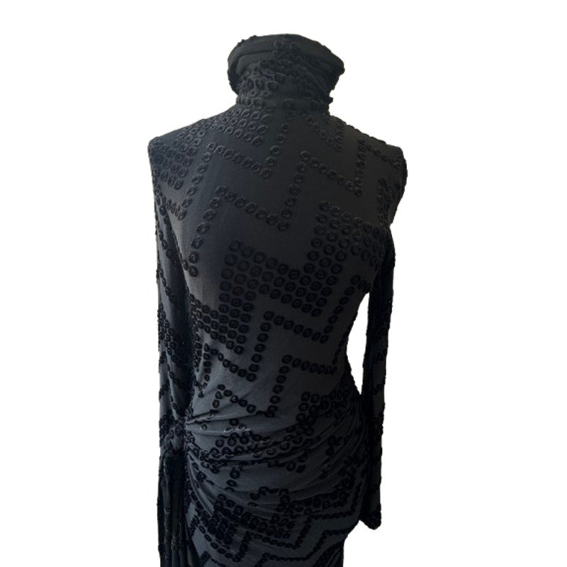 Eyelet Embroidered Jersey Dress with Twist Detail