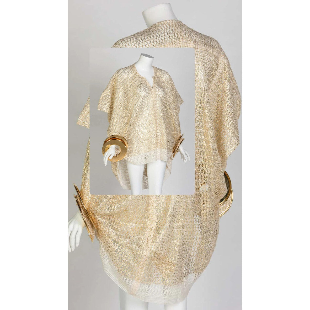 Junya Watanabe Comme des Garçons Open Knit Gold Bracelet Top