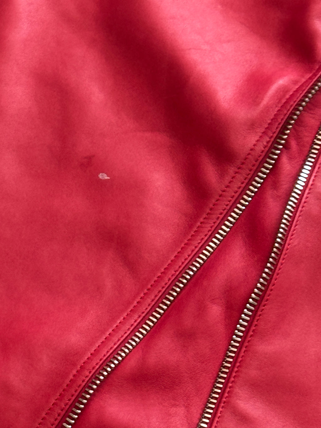 Zip-Embellished Leather Midi Skirt