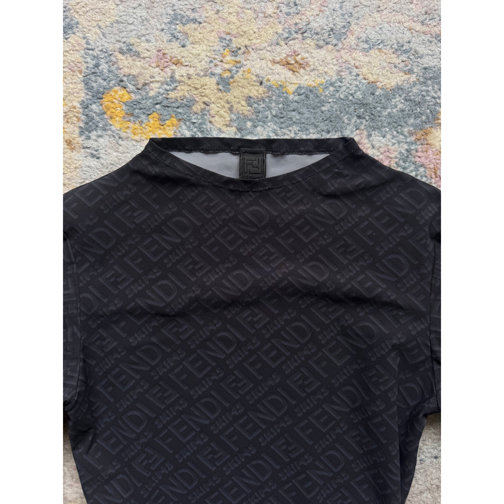 Fendi x SKIMS Mock Neck Long Sleeve Bodysuit