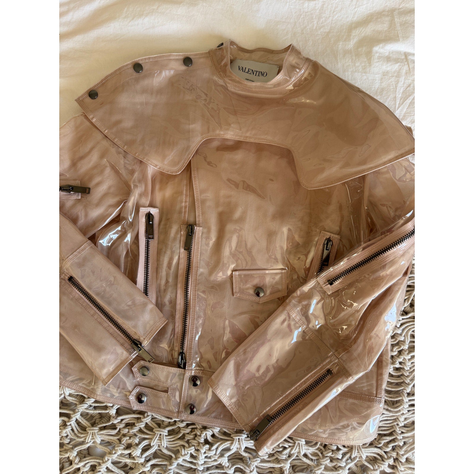 Garavani Zip-detailed Vinyl Jacket