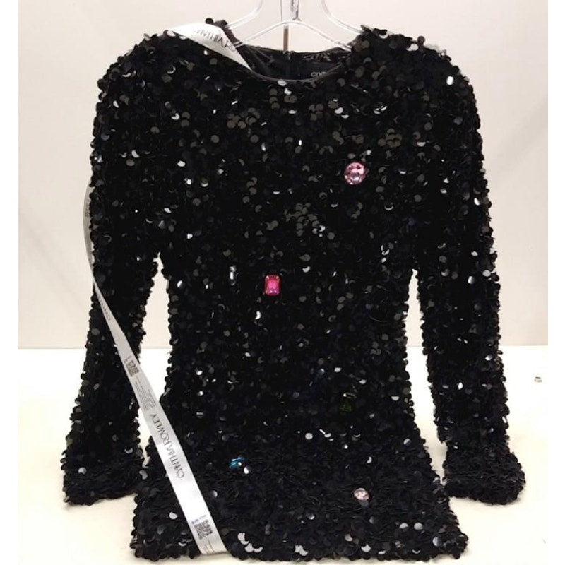 Serena Black Sequin Dress
