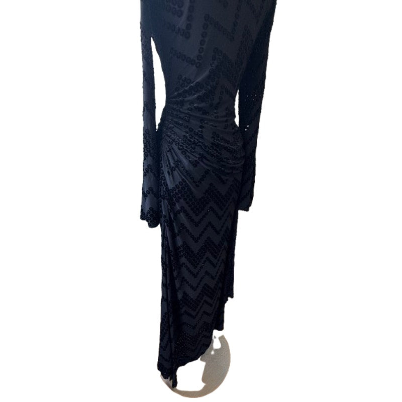 Eyelet Embroidered Jersey Dress with Twist Detail