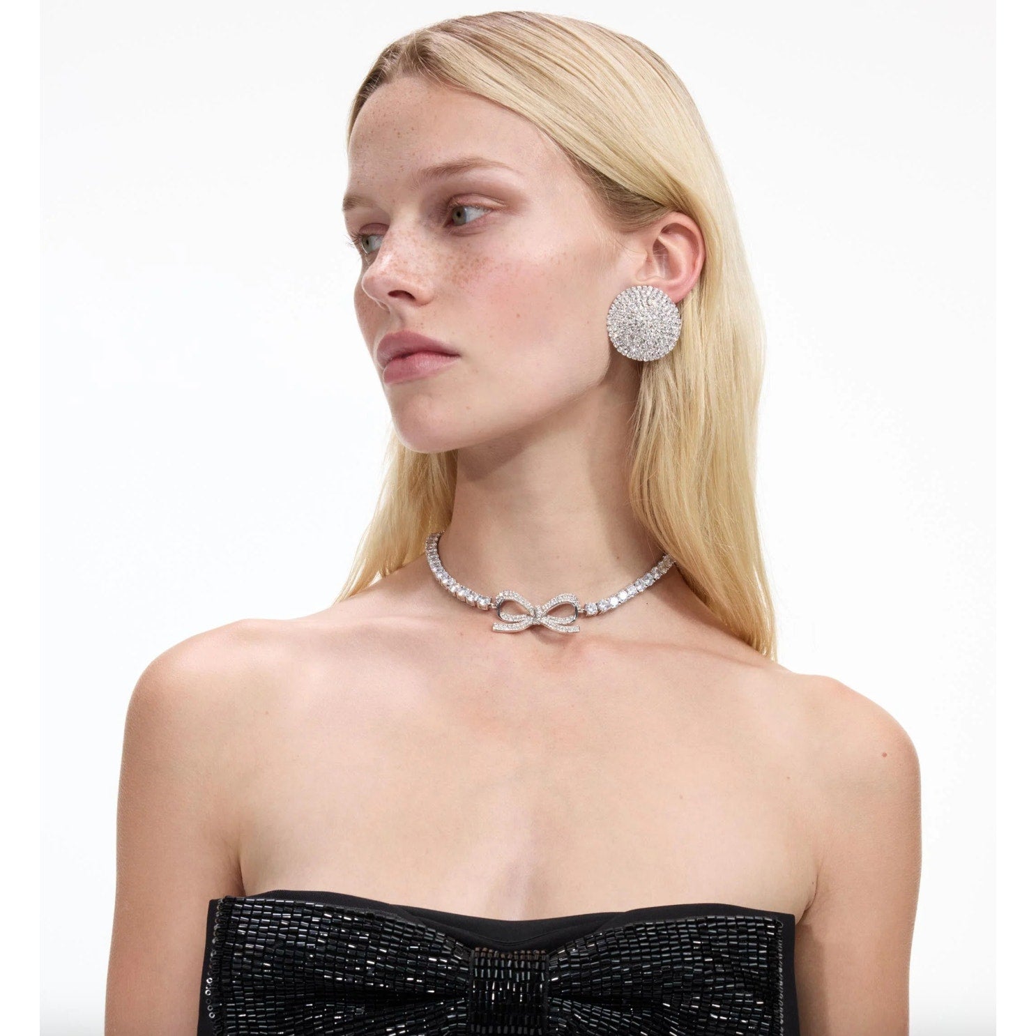 Large Round Crystal Earrings