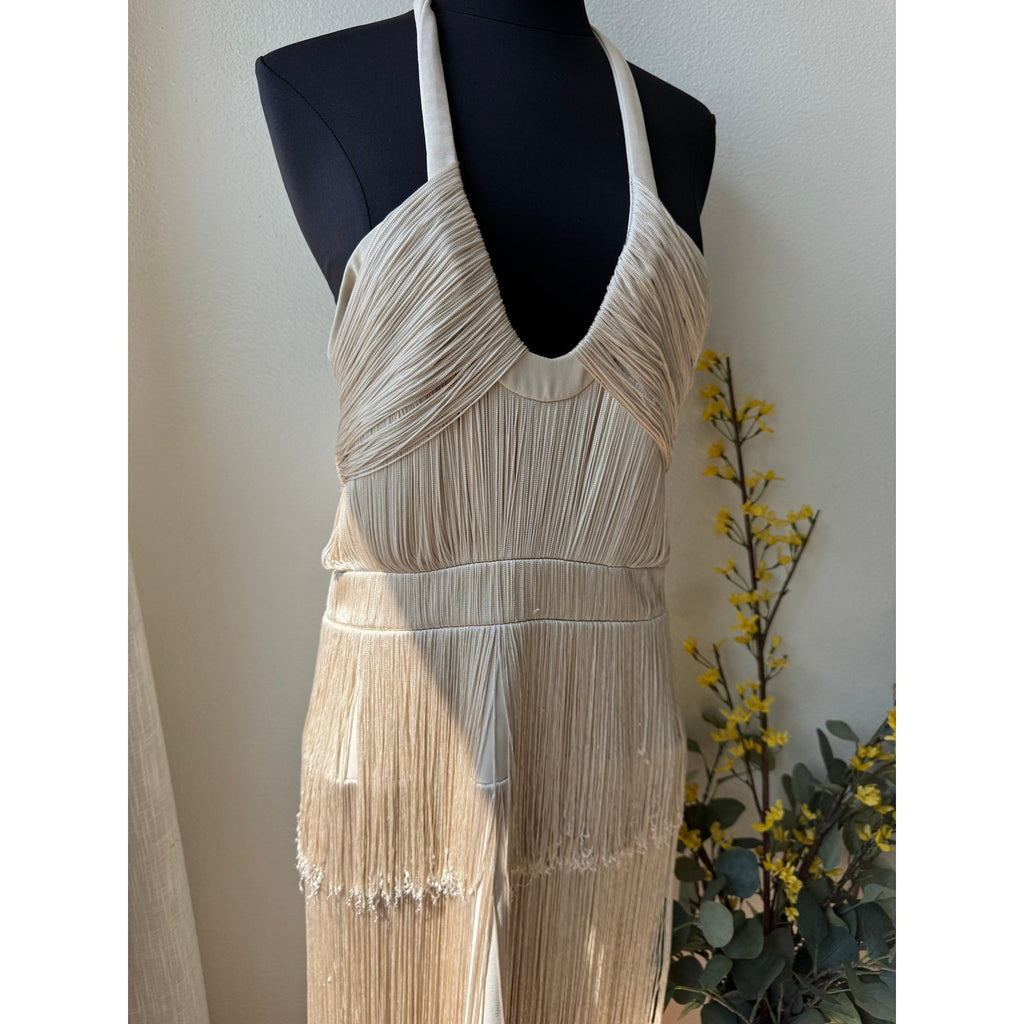 Baldwin Draped Fringe Maxi Dress