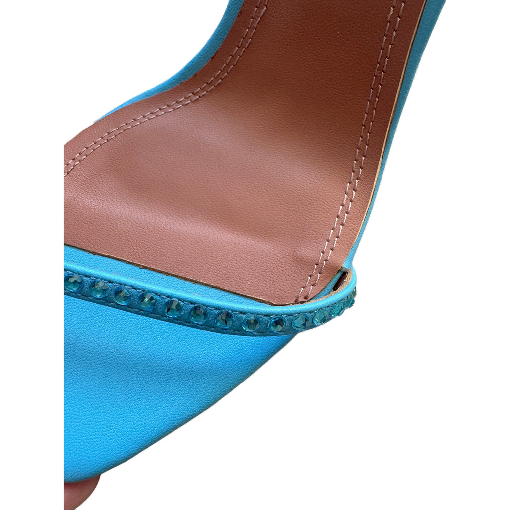 Amina Muaddi Vita 95 Electric Blue sandals