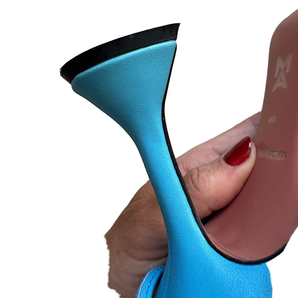 Amina Muaddi Vita 95 Electric Blue sandals