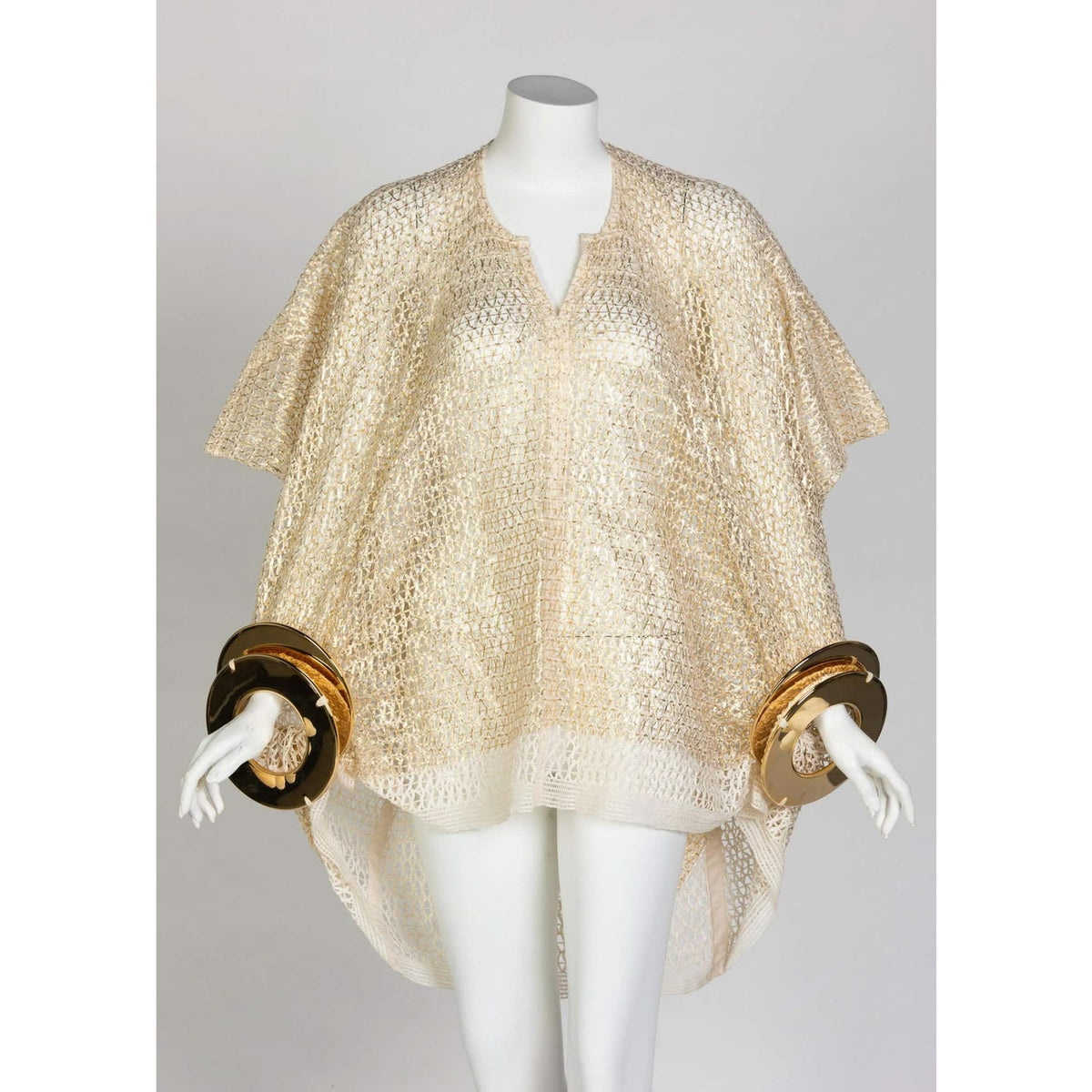 Junya Watanabe Comme des Garçons Open Knit Gold Bracelet Top