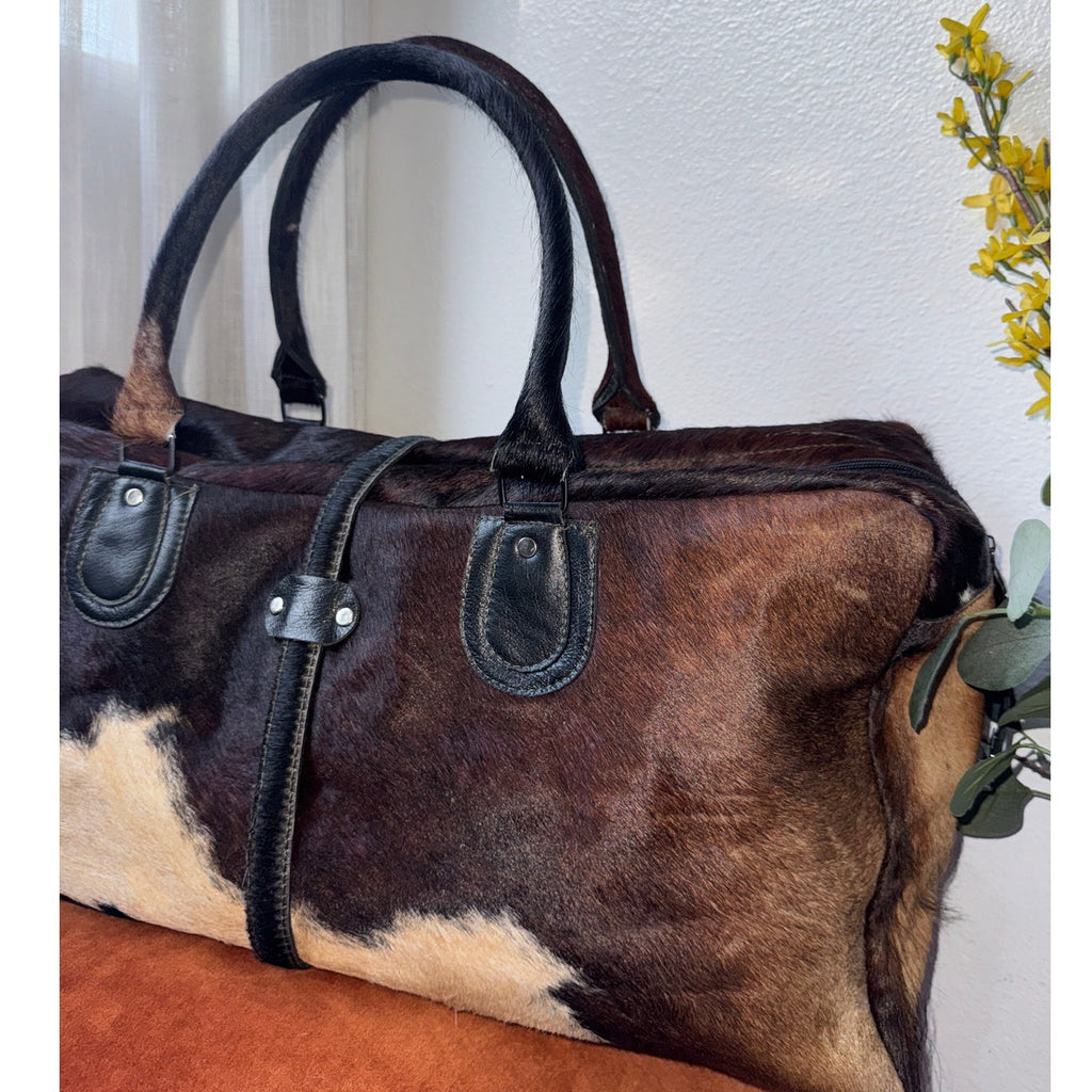 Handmade Cowhide Duffle Bag