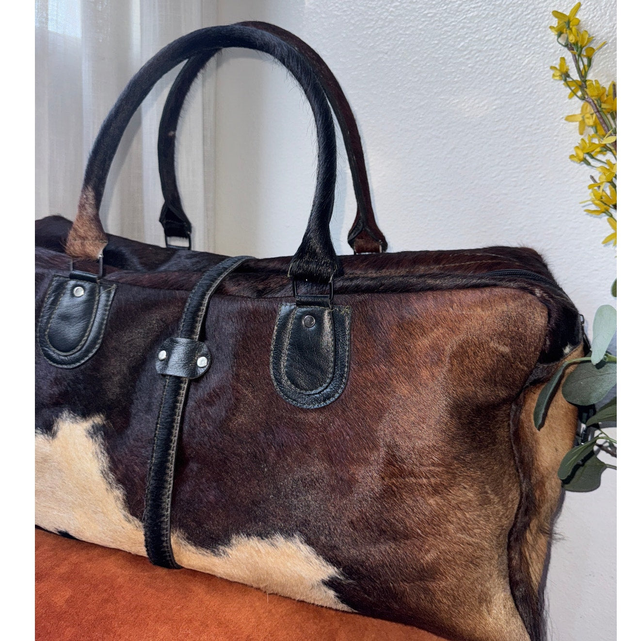 Handmade Cowhide Duffle Bag