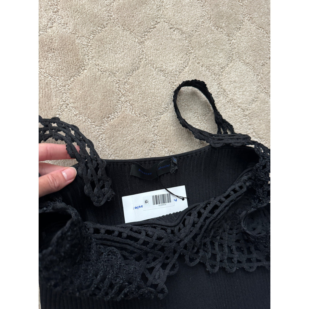 Embroidered Viscose Knit Dress