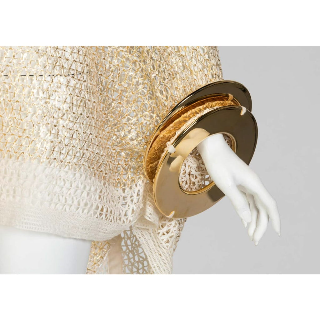 Junya Watanabe Comme des Garçons Open Knit Gold Bracelet Top