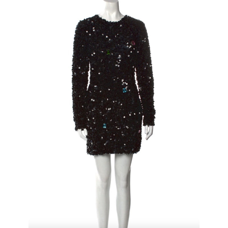Serena Black Sequin Dress