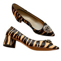 Animal Print Heels with Rhinestone