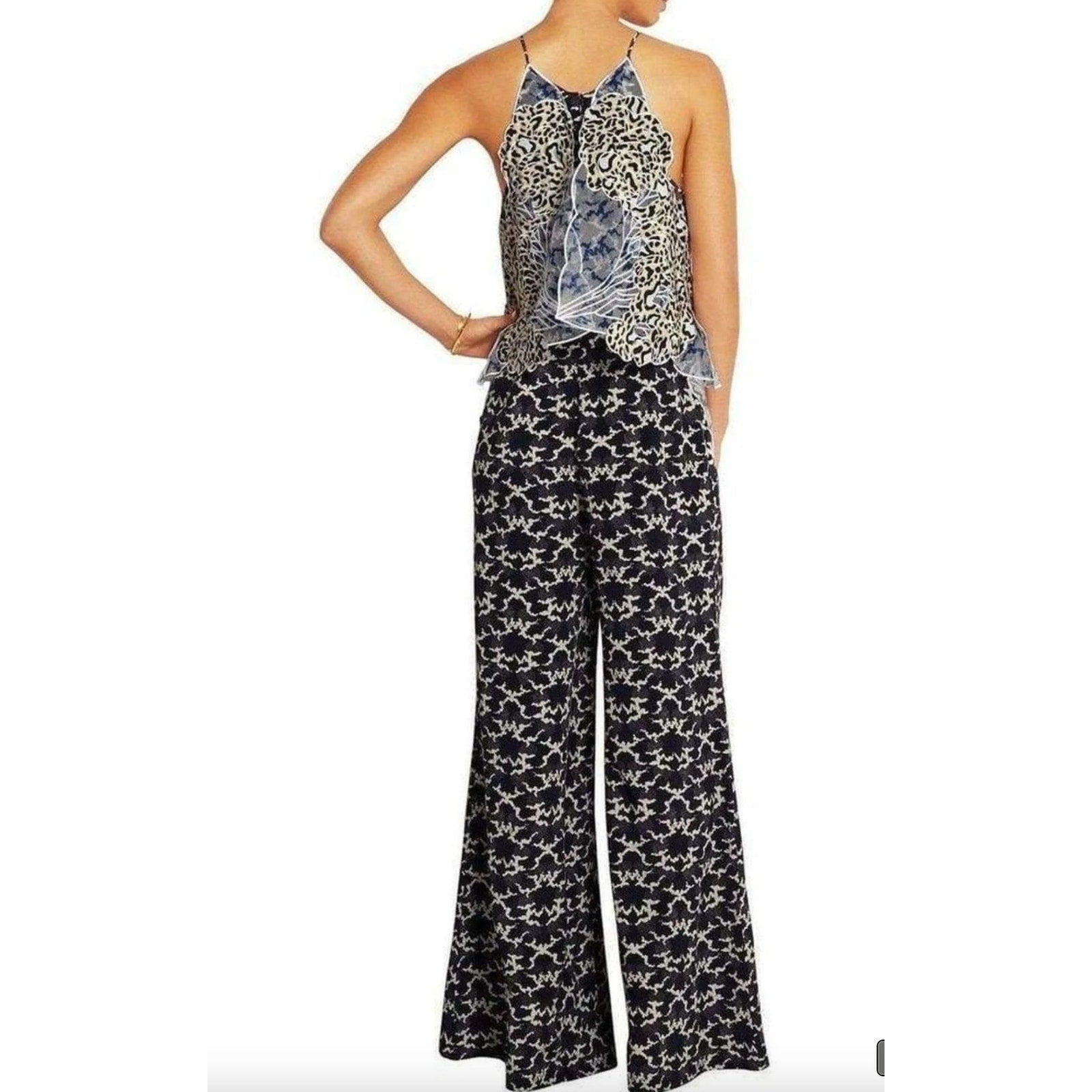 Applique Silk Jumpsuit