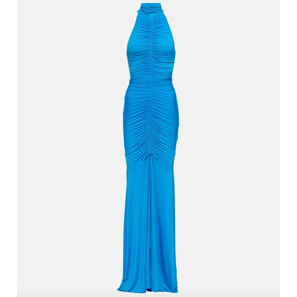 Lorne Halterneck Ruched Gown