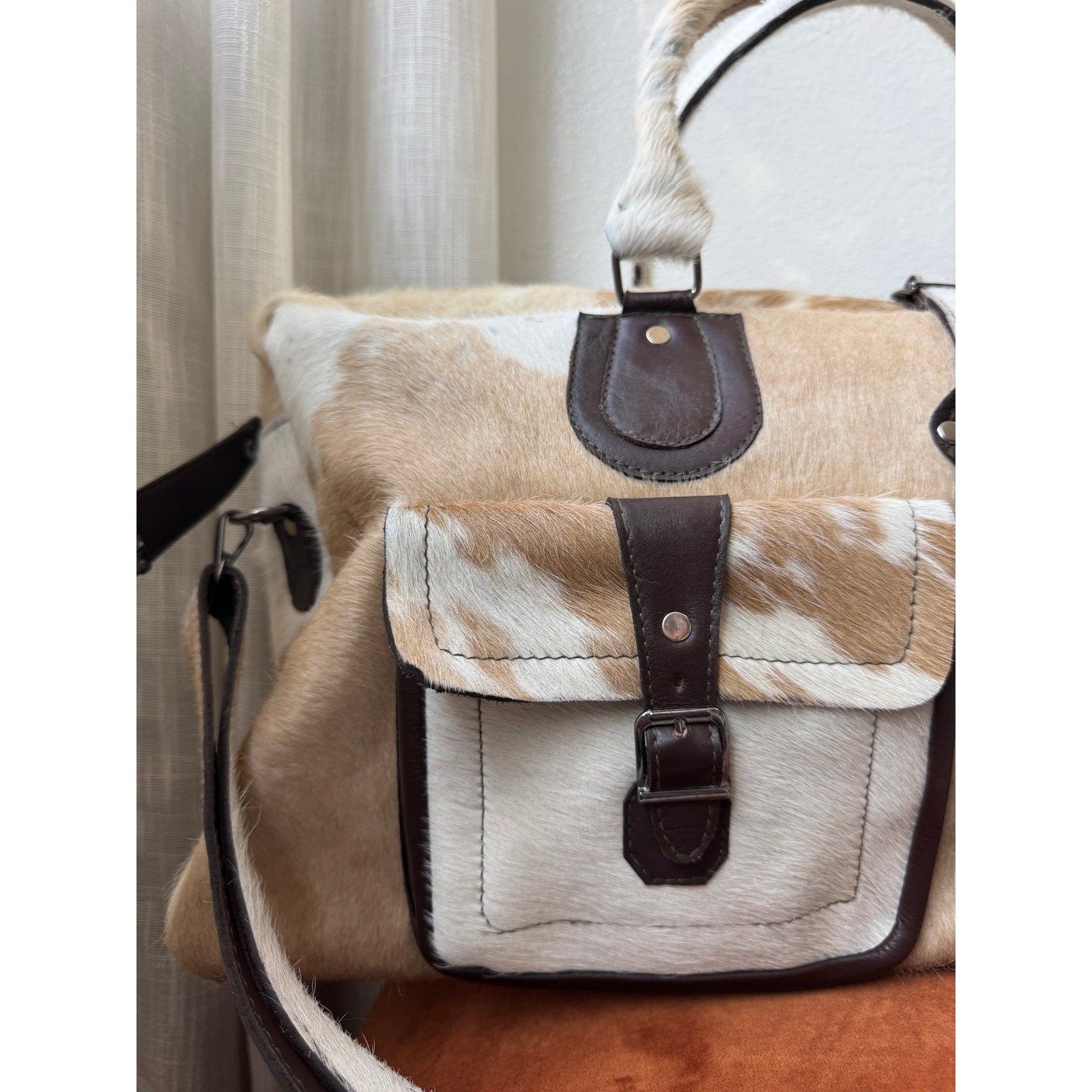 Handmade Cowhide Duffle Bag