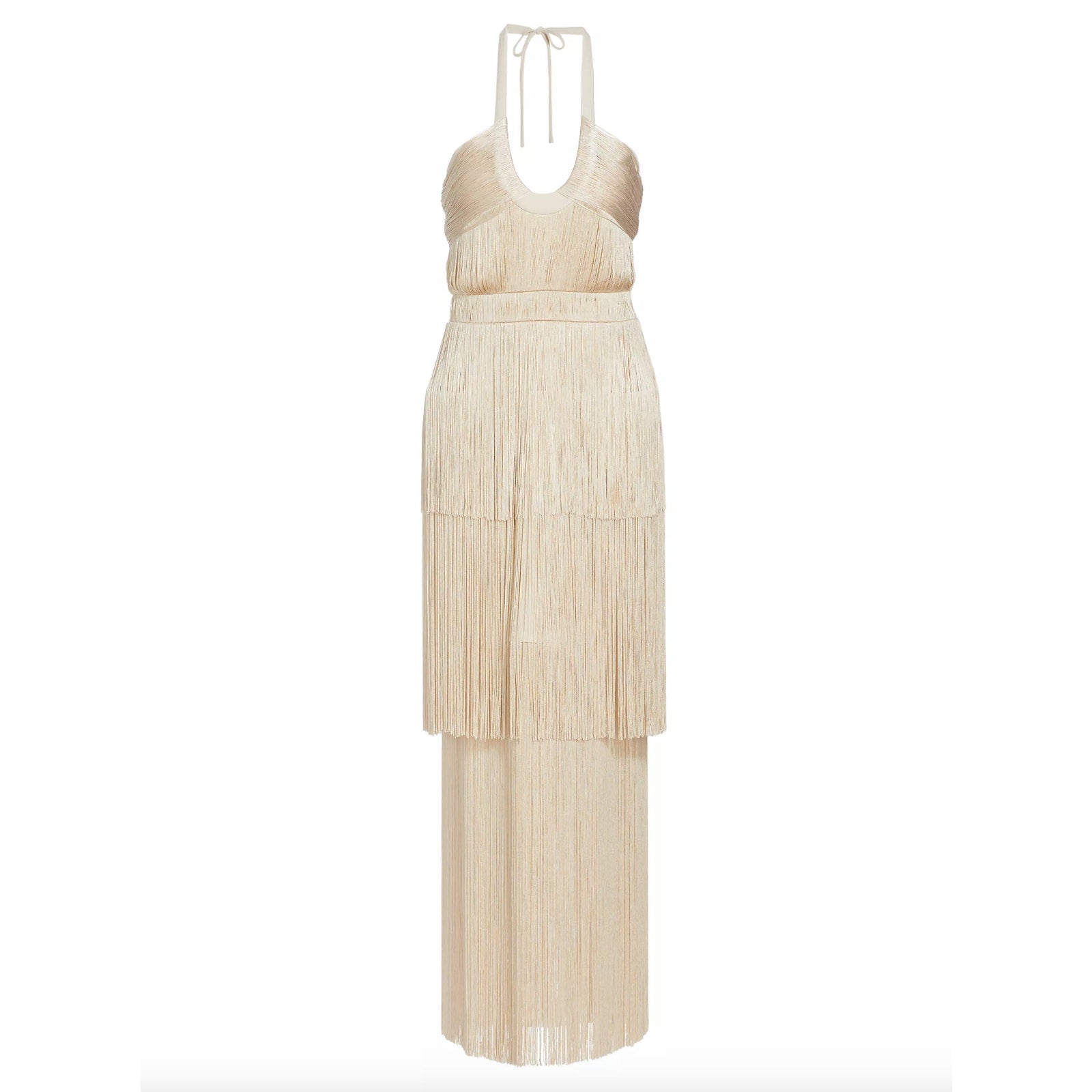 Baldwin Draped Fringe Maxi Dress