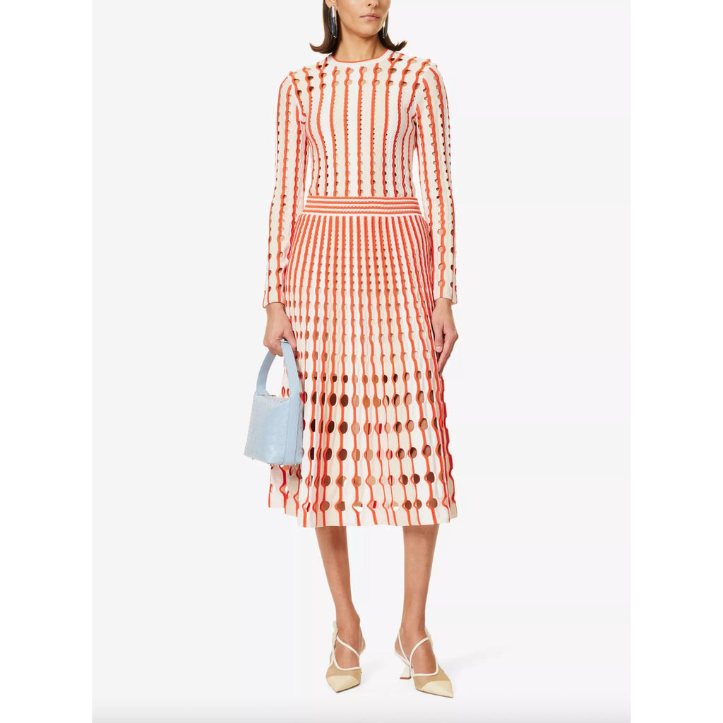 Tiana Cut-Out Knitted Top & Jax/Larken Midi Skirt SET