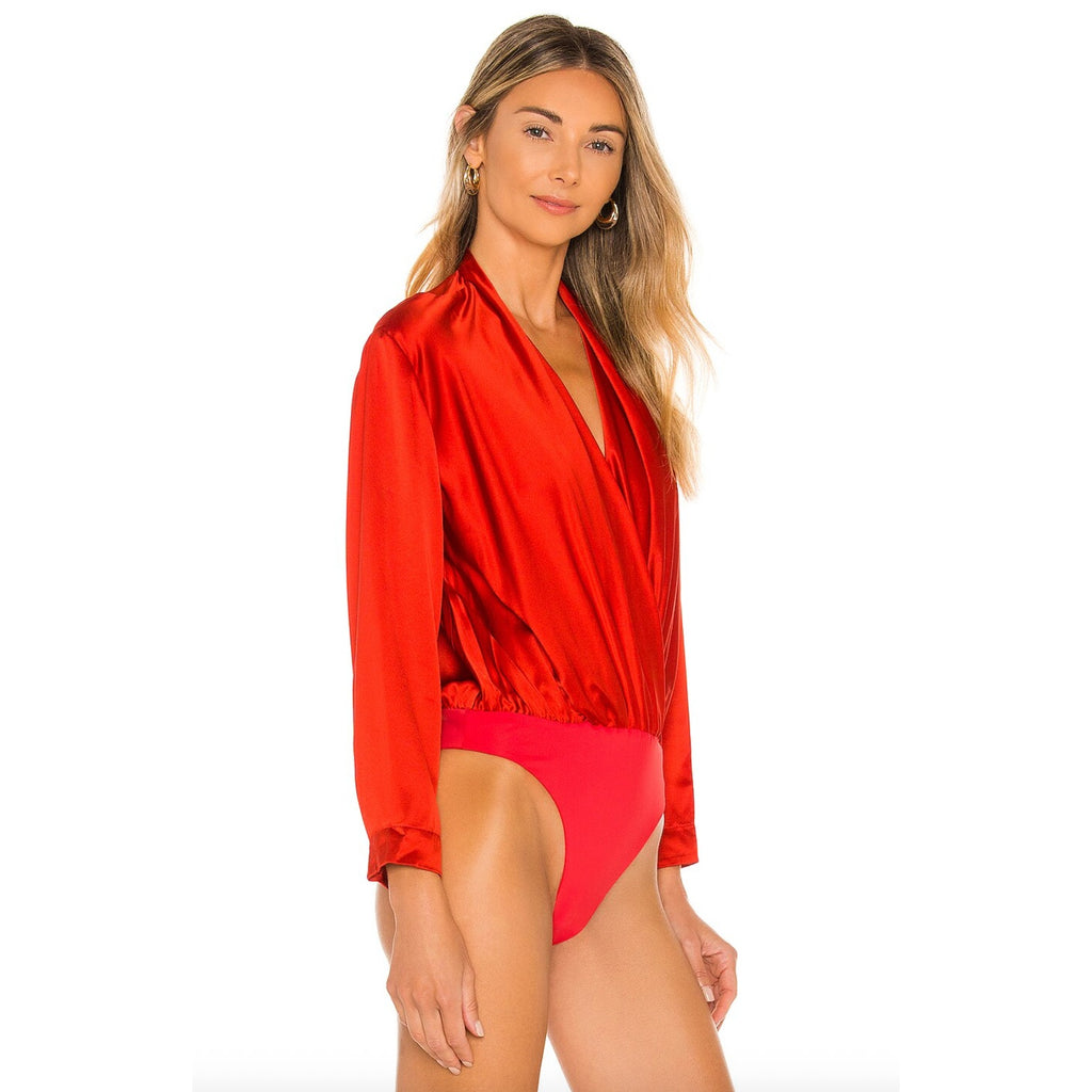 Long Sleeve Draped Bodysuit