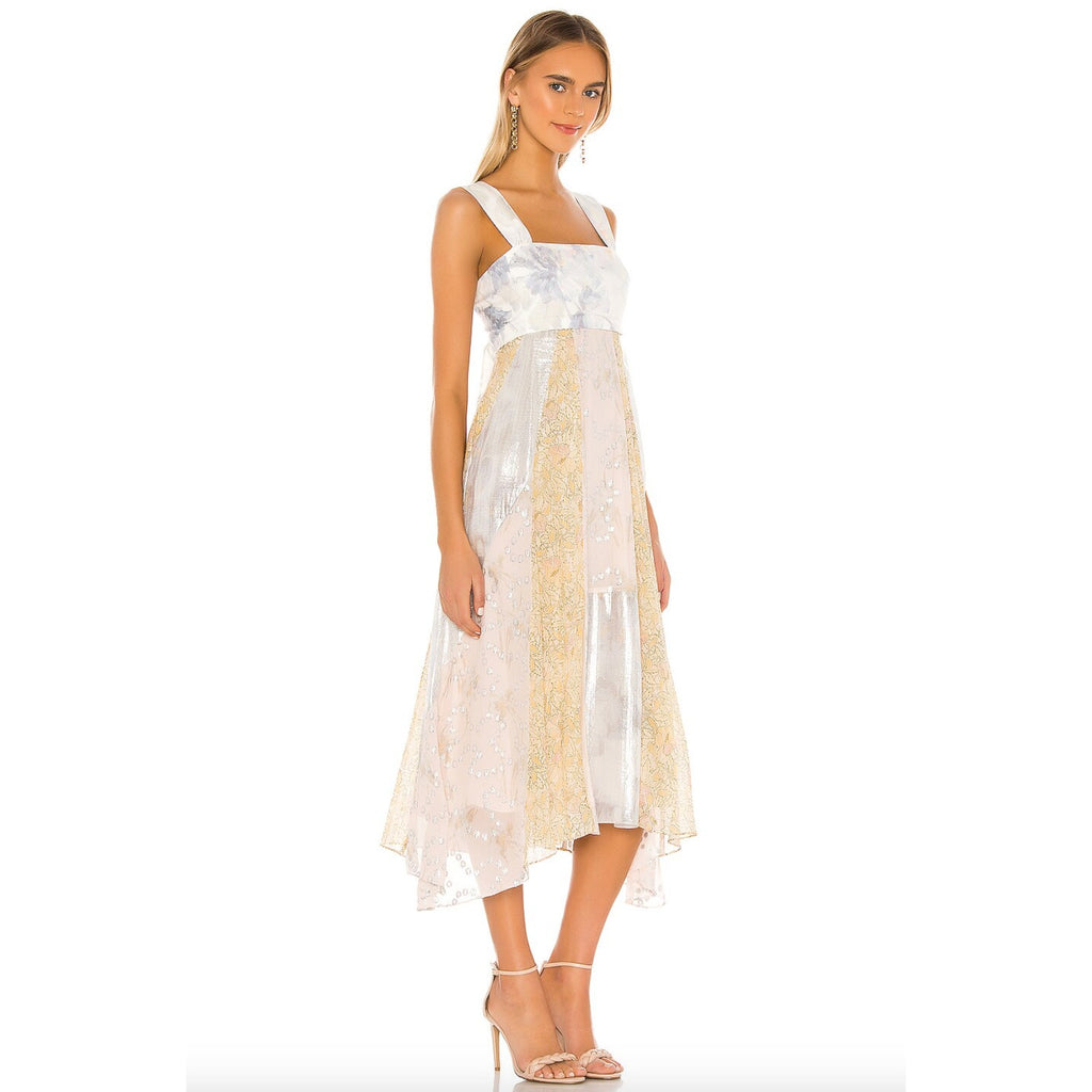 Sleeveless Daffodil Shimmer Maxi Dress