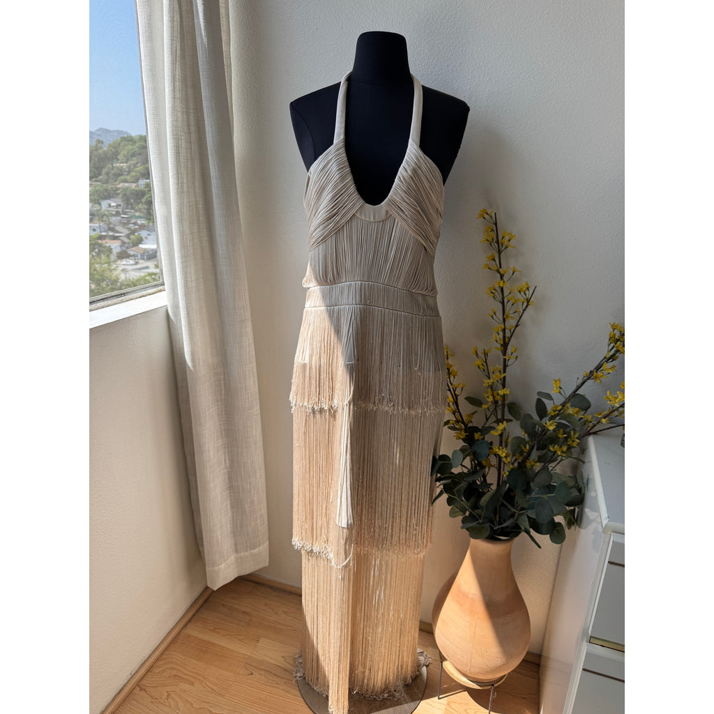 Baldwin Draped Fringe Maxi Dress