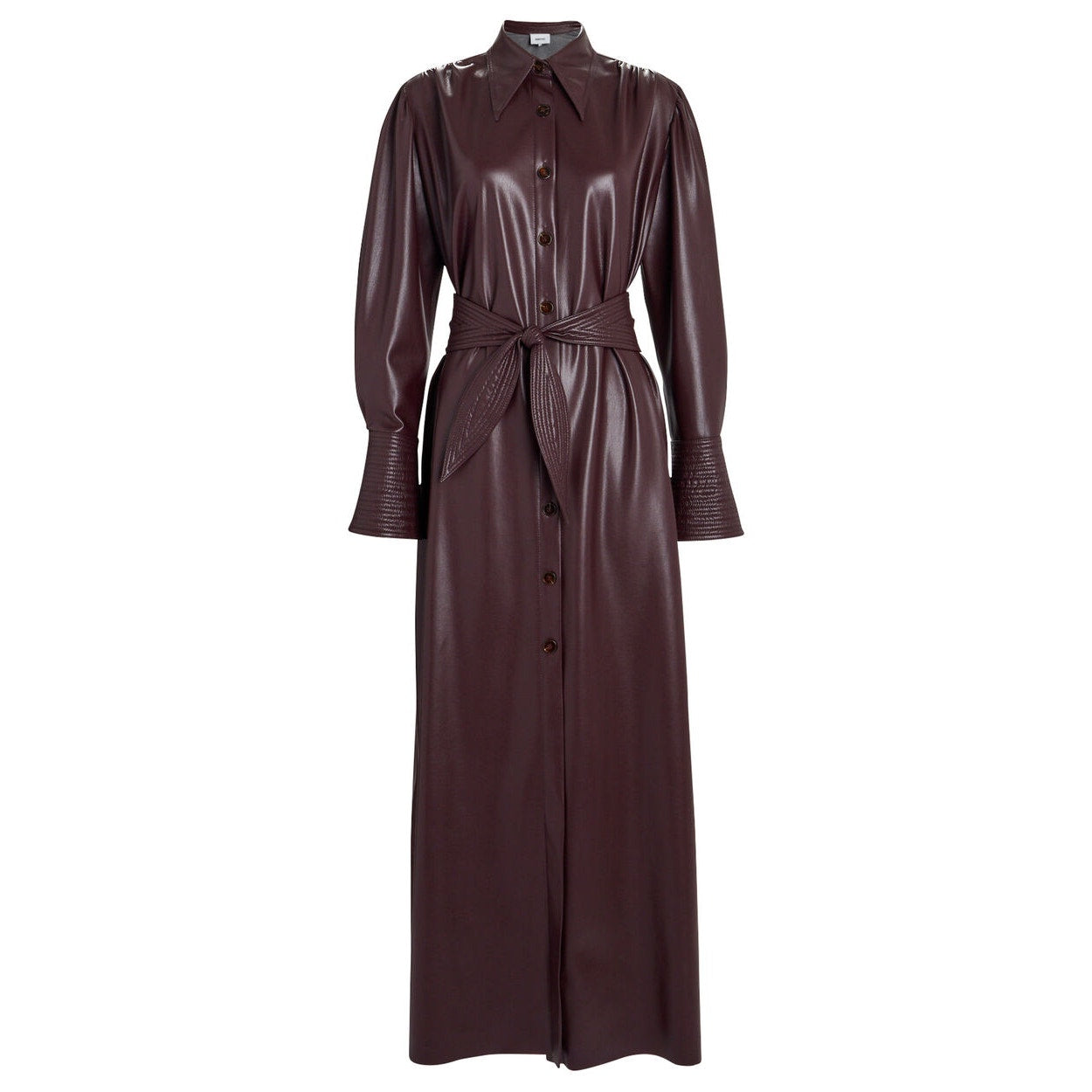 Rosana Belted Vegan Leather Dress