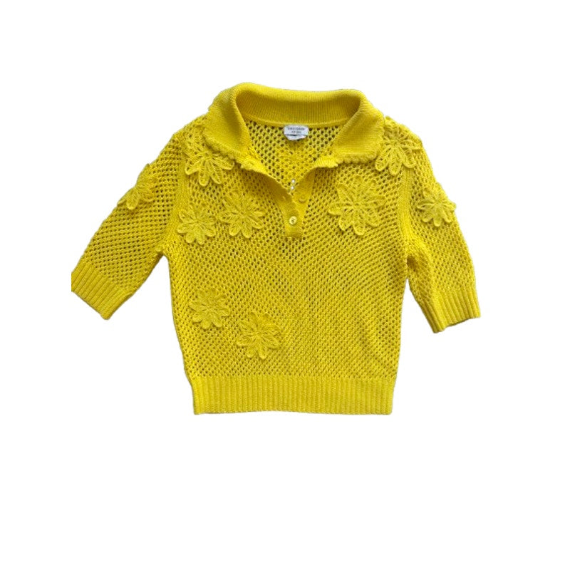 Crochet Knit Sweater & Midi Skirt SET