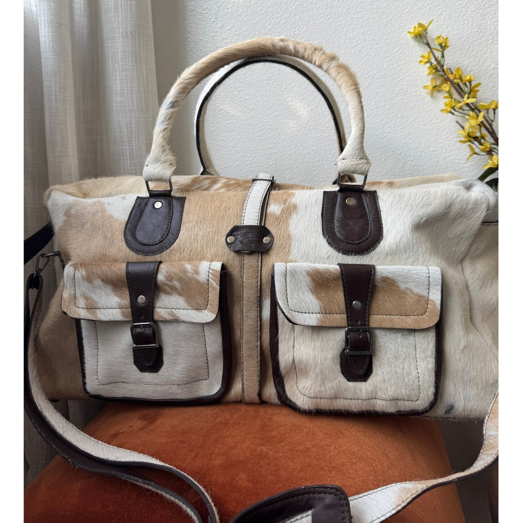 Handmade Cowhide Duffle Bag