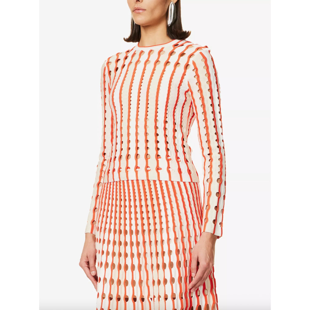 Tiana Cut-Out Knitted Top & Jax/Larken Midi Skirt SET