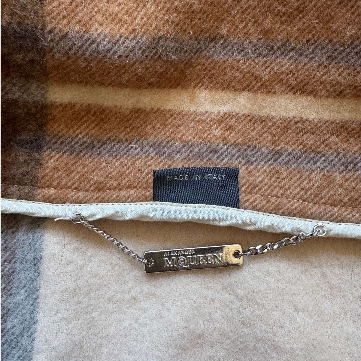 Runway Plaid Wool Wrap Jacket