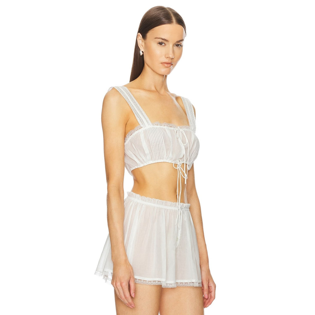 Voile Camisette Top & Cheeky Shorts SET
