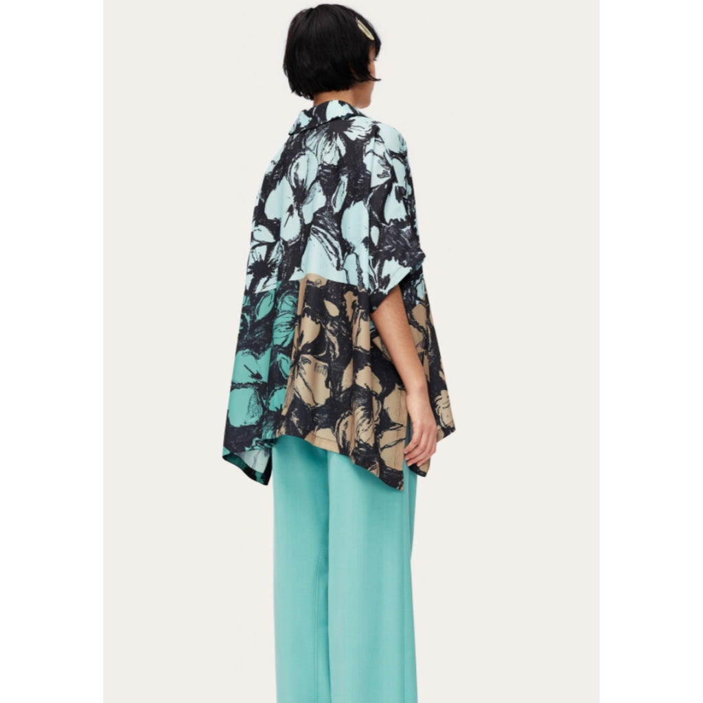 Luna Floral Colorblock Recycled Blend Top