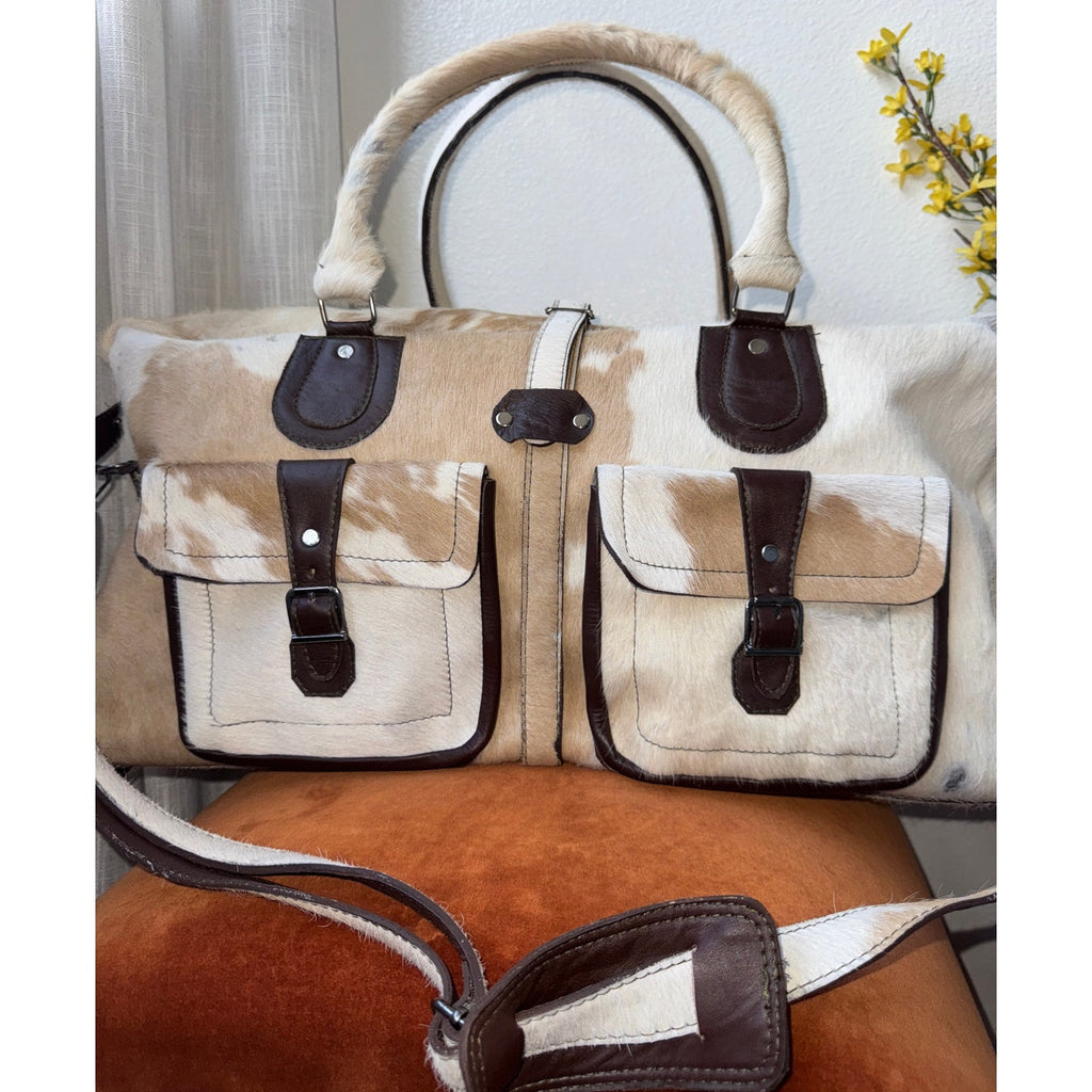 Handmade Cowhide Duffle Bag