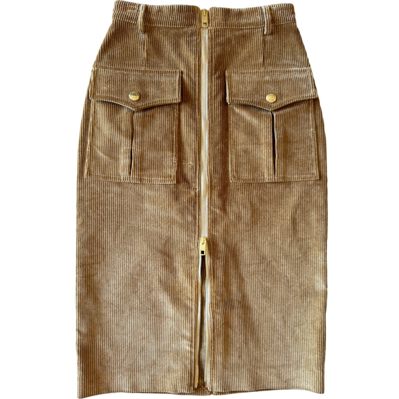 Corduroy Midi Pencil Skirt