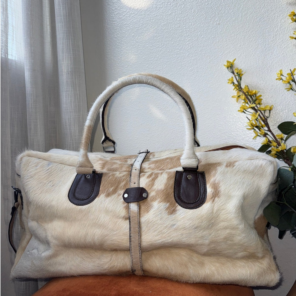 Handmade Cowhide Duffle Bag