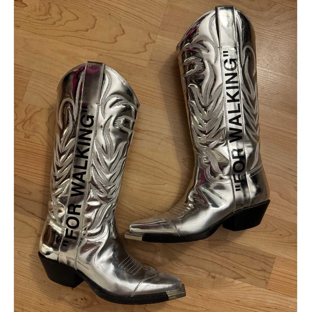 "for Walking" Metallic Cowboy Boots