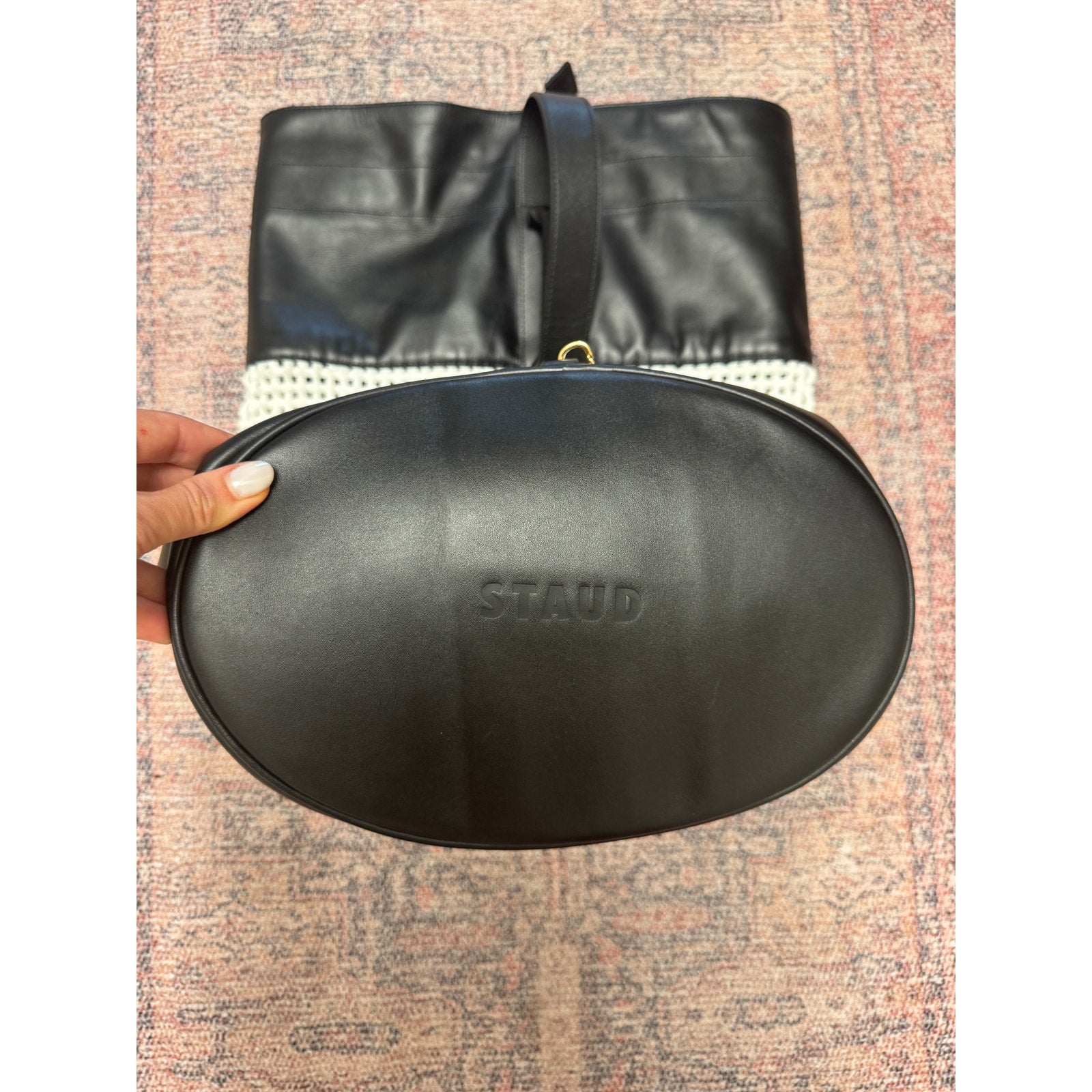 Leather Macramé Backpack