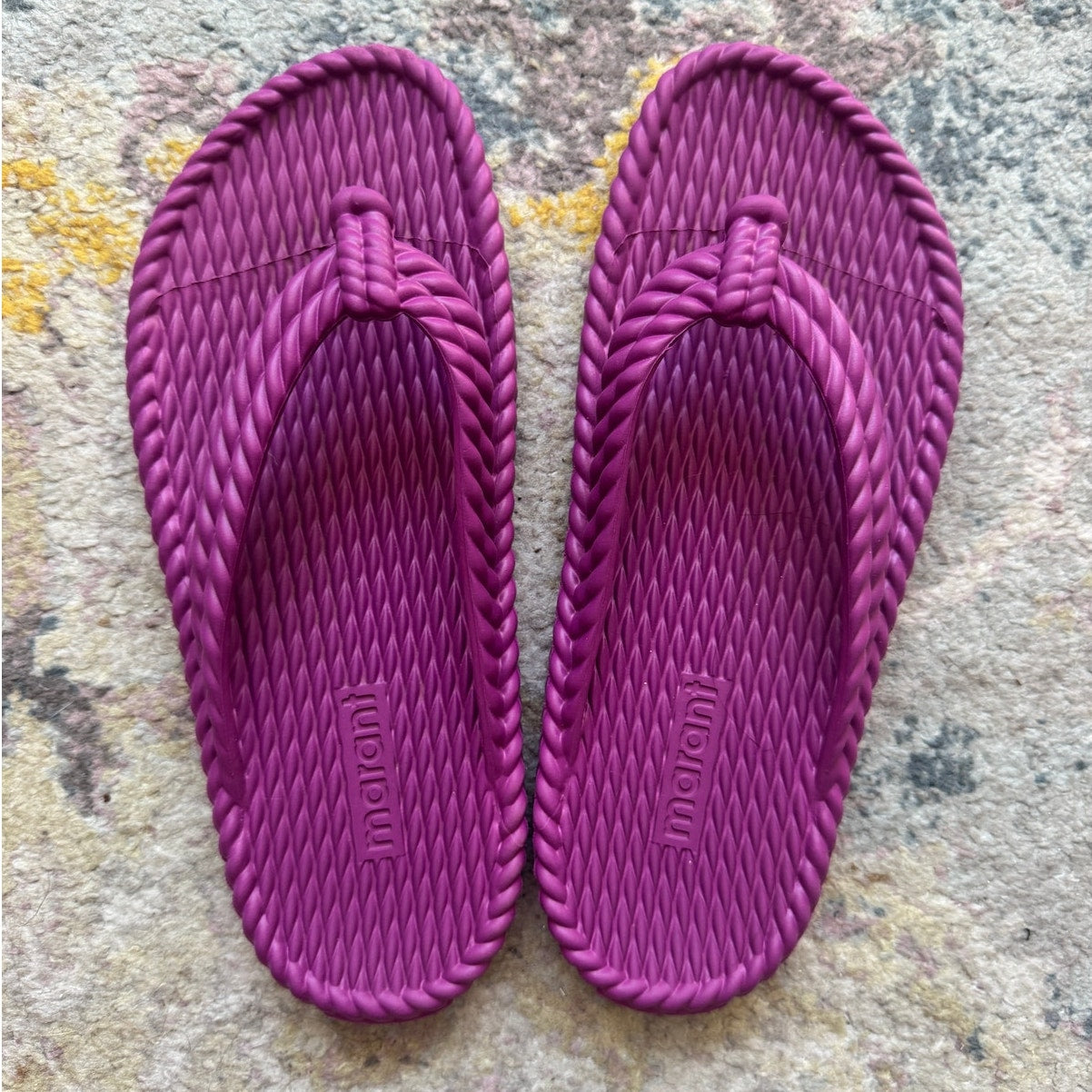 Fira Weave-effect Thong Sandals