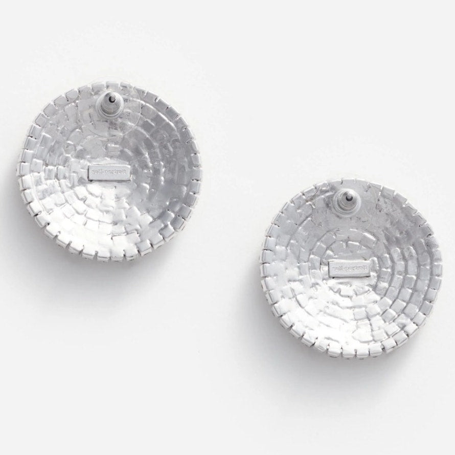 Large Round Crystal Earrings