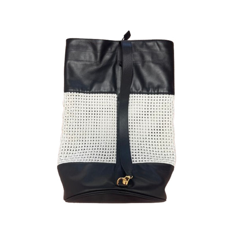 Leather Macramé Backpack